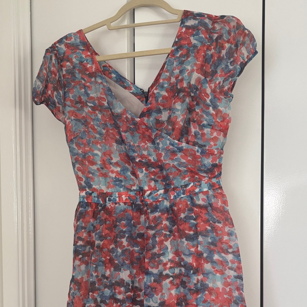 Marc New York Red and Blue Floral Dress